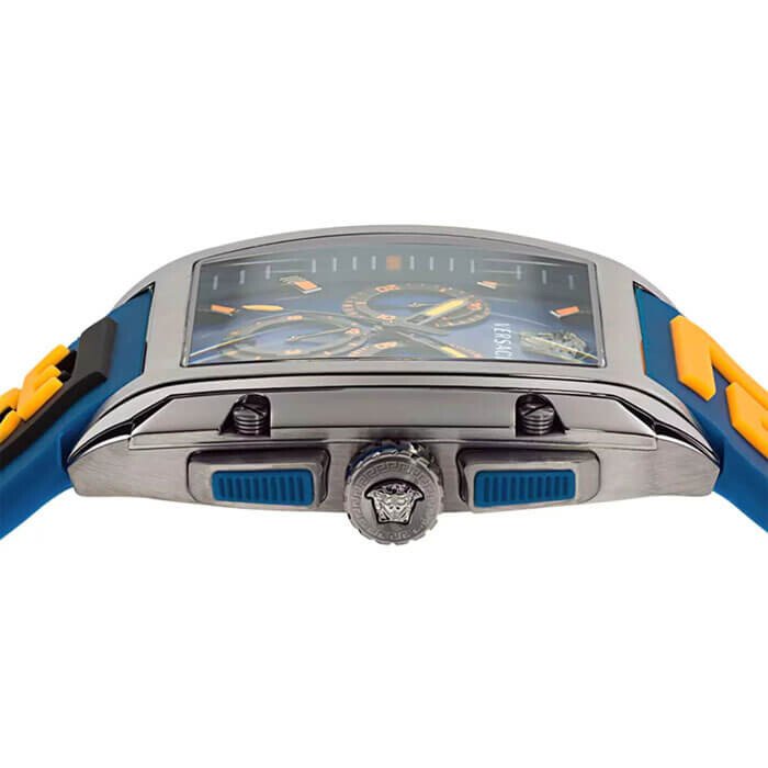  Shop Authentic Versace Iconic Dominus Chronograph Blue Dial Blue Rubber Strap Watch For Men - VE6H00323 - Luxxuri