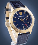  Shop Authentic Versace Univers Navy Blue Dial Navy Blue Leather Strap Watch for Men - VEBK00318 - Luxxuri