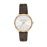  Shop Authentic Michael Kors Pyper Quartz Silver Dial Brown Leather Strap Watch For Women - MK2857 - Luxxuri
