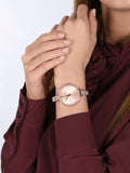  Shop Authentic Michael Kors Jaryn Quartz Rose Gold Dial Rose Gold Steel Strap Watch For Women - MK3785 - Luxxuri