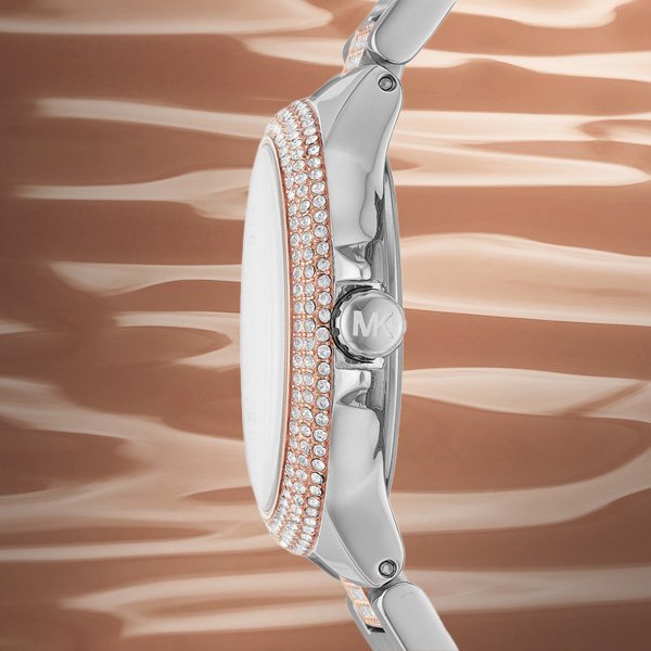  Shop Authentic Michael Kors Camille Multifunction White Dial Two Tone Steel Strap Watch For Women - MK6846 - Luxxuri