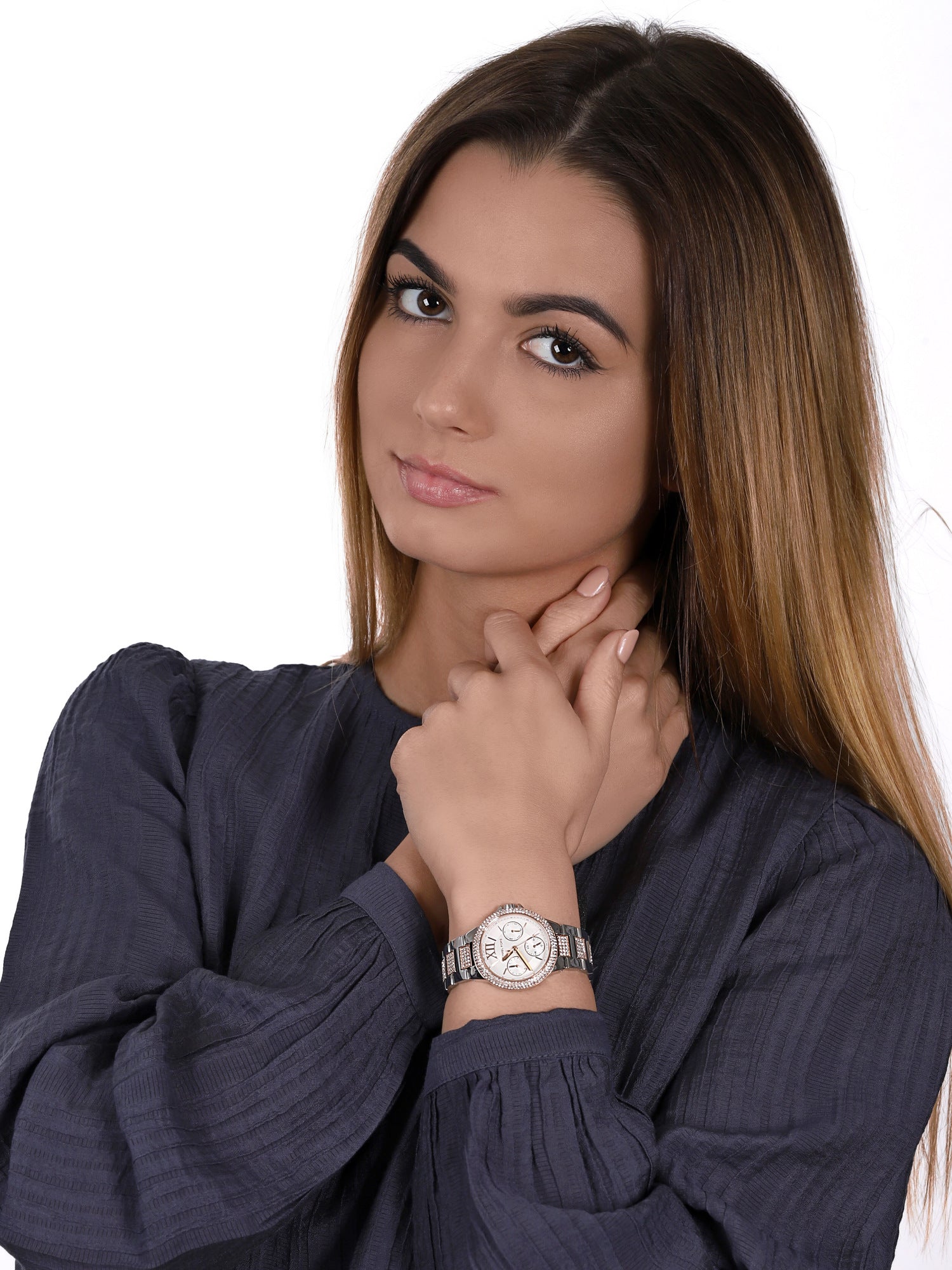  Shop Authentic Michael Kors Camille Multifunction White Dial Two Tone Steel Strap Watch For Women - MK6846 - Luxxuri