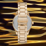  Shop Authentic Michael Kors Layton Three Hand Mother of Pearl White Dial Gold Steel Strap Watch For Women - MK6870 - Luxxuri