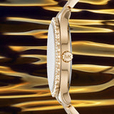  Shop Authentic Michael Kors Layton Three Hand Mother of Pearl White Dial Gold Steel Strap Watch For Women - MK6870 - Luxxuri