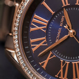  Shop Authentic Michael Kors Kacie Three Hand Black Dial Rose Gold Steel Strap Watch for Women - MK6930 - Luxxuri