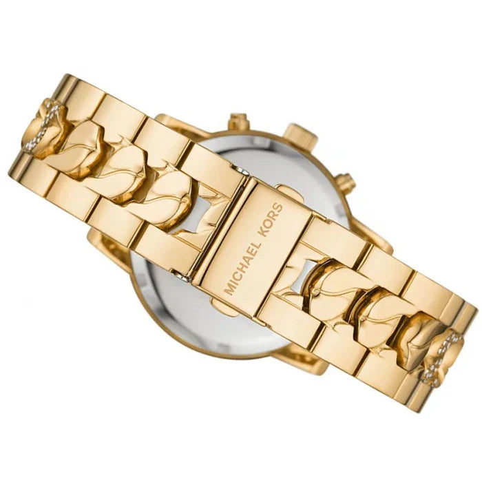  Shop Authentic Michael Kors Ritz Chronograph Gold Dial Gold Steel Strap Watch For Women - MK6937 - Luxxuri