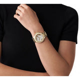  Shop Authentic Michael Kors Camille Chronograph White Dial Gold Steel Strap Watch For Women - MK6994 - Luxxuri