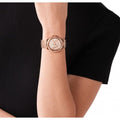  Shop Authentic Michael Kors Lennox Three Hand Rose Gold Dial Rose Gold Steel Strap Watch For Women - MK7230 - Luxxuri