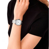  Shop Authentic Michael Kors Lennox Three Hand Silver Dial Silver Steel Strap Watch For Women - MK7393 - Luxxuri