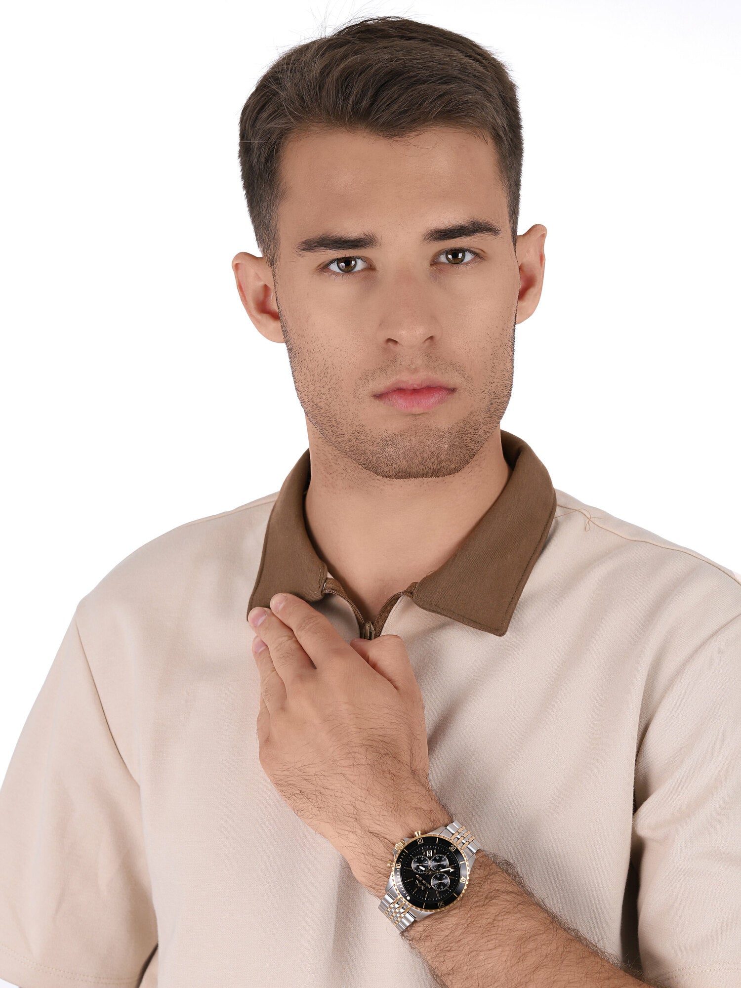  Shop Authentic Michael Kors Bayville Chronograph Black Dial Two Tone Steel Strap Watch For Women - MK8872 - Luxxuri