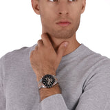  Shop Authentic Michael Kors Layton Chronograph Black Dial Two Tone Steel Strap Watch For Men - MK8913 - Luxxuri