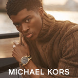  Shop Authentic Michael Kors Everest Chronograph Black Dial Two Tone Steel Strap Watch For Men - MK8979 - Luxxuri