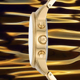  Shop Authentic Michael Kors Hutton Chronograph Gold Dial Gold Steel Strap Watch For Men - MK8953 - Luxxuri