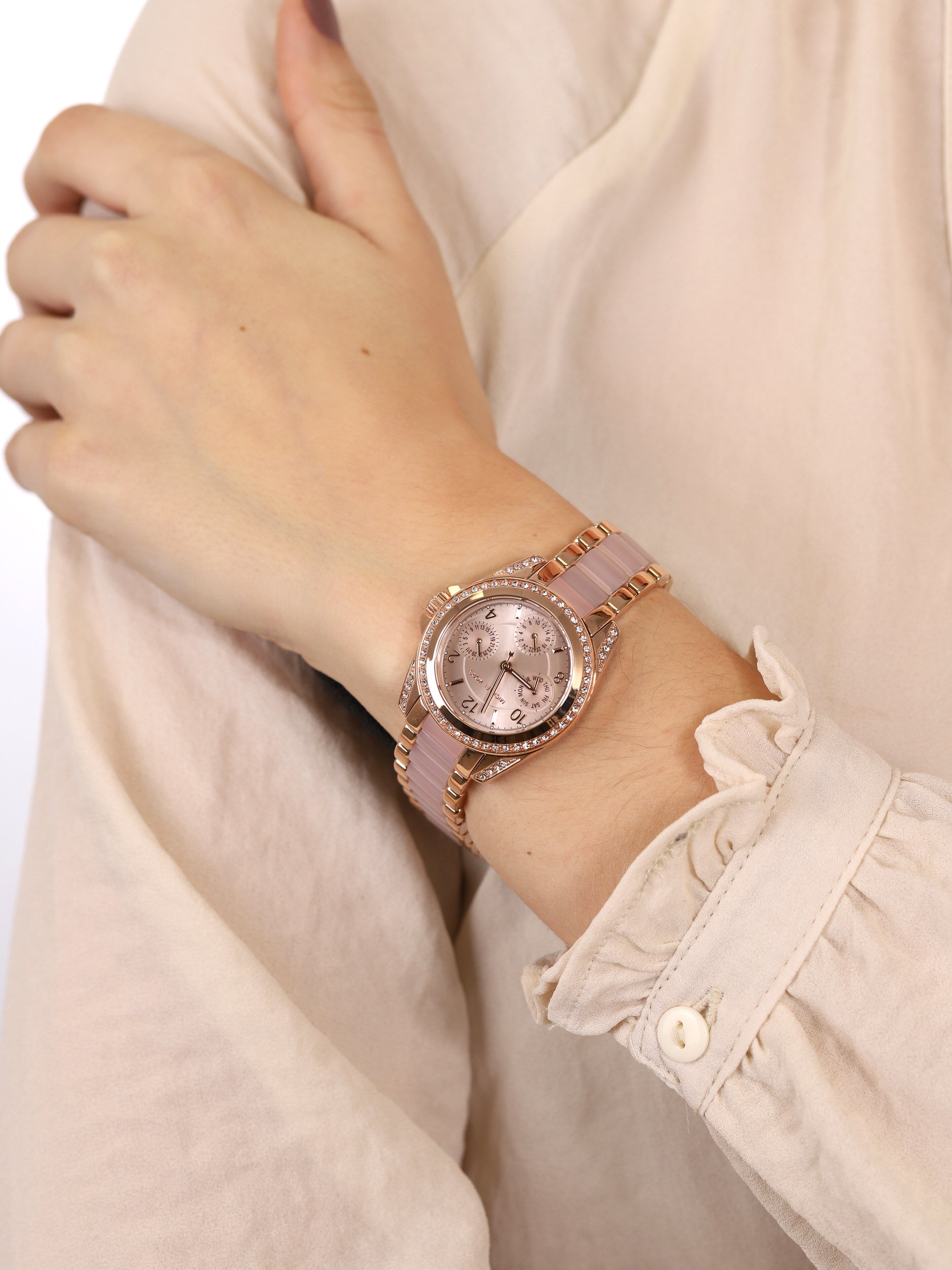  Shop Authentic Michael Kors Blair Rose Gold Dial Two Tone Steel Strap Watch for Women - MK6175 - Luxxuri