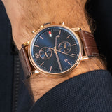  Shop Authentic Tommy Hilfiger Daniel Blue Dial Brown Leather Strap Watch for Men - 1710418 - Luxxuri