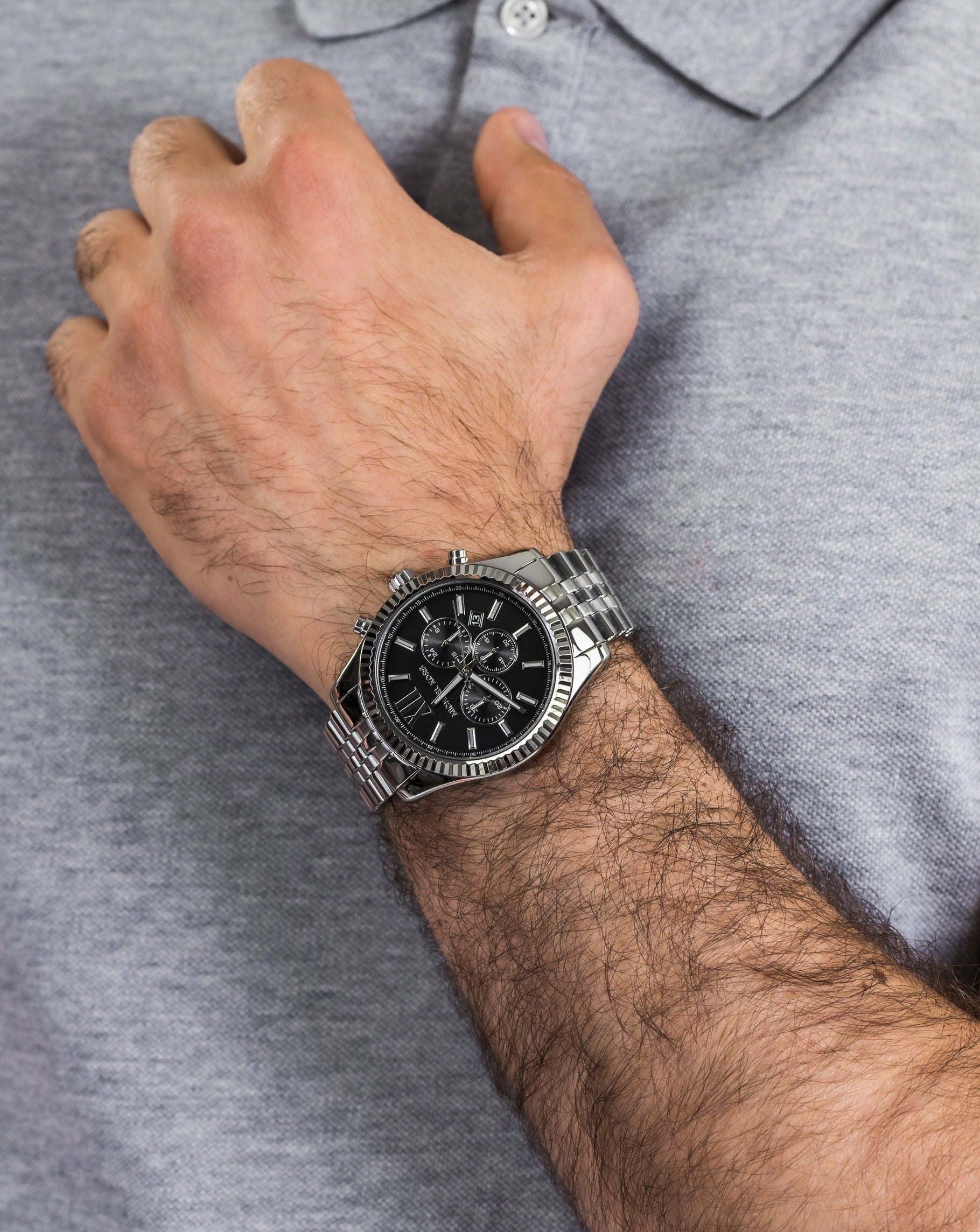  Shop Authentic Michael Kors Lexington Chronograph Black Dial Black Steel Strap Watch For Men - MK8602 - Luxxuri