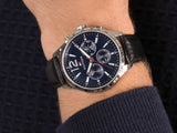  Shop Authentic Tommy Hilfiger Gavin Blue Dial Blue Leather Strap Watch for Men - 1791468 - Luxxuri