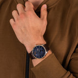  Shop Authentic Tommy Hilfiger Hunter Blue Dial Brown Leather Strap Watch for Men - 1791605 - Luxxuri