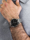  Shop Authentic Fossil The Commuter Black Dial Silver Steel Strap Watch for Men - FS5399 - Luxxuri