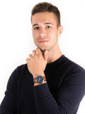  Shop Authentic Fossil Townsman Chronograph Blue Dial Brown Leather Strap Watch for Men - FS5279 - Luxxuri