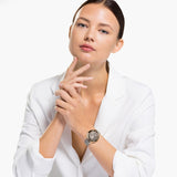  Shop Authentic Swarovski Octea Lux Chrono Grey Dial Grey Leather Strap Watch for Women - 5452495 - Luxxuri