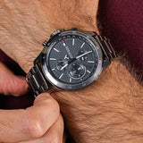  Shop Authentic Tommy Hilfiger Bank Grey Dial Grey Steel Strap Watch for Men - 1791719 - Luxxuri