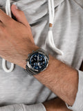  Shop Authentic Fossil Bronson Chronograph Blue Dial Grey Steel Strap Watch for Men - FS5711 - Luxxuri