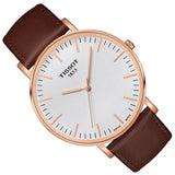  Shop Authentic Tissot T Classic Everytime White Dial Brown Leather Strap Watch for Men - T109.610.36.031.00 - Luxxuri