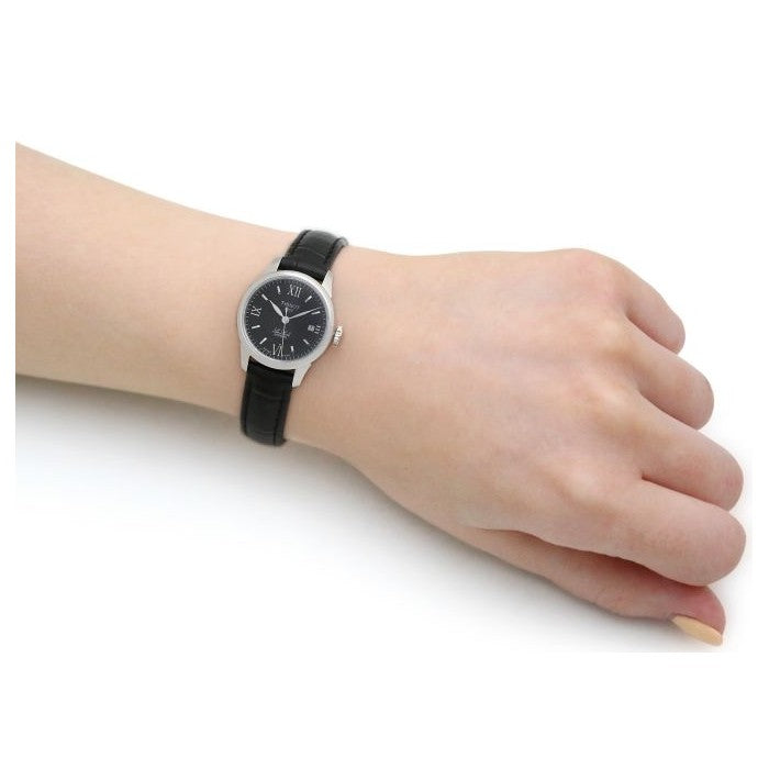  Shop Authentic Tissot Le Locle Automatic Lady Black Dial Black Leather Strap Watch for Women - T41.1.123.57 - Luxxuri