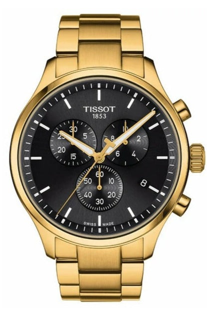  Shop Authentic Tissot Chrono XL Classic Black Dial Gold Steel Strap Watch for Men - T116.617.33.051.00 - Luxxuri