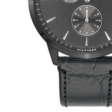  Shop Authentic Tommy Hilfiger Brad Chronograph Quartz Grey Dial Grey Leather Strap Watch For Men - 1710388 - Luxxuri