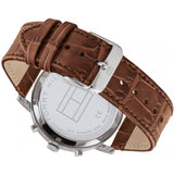  Shop Authentic Tommy Hilfiger Evan Chronograph Blue Dial Brown Leather Strap Watch for Men - 1710393 - Luxxuri