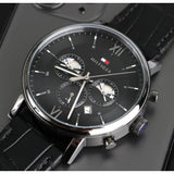  Shop Authentic Tommy Hilfiger Evan Black Dial Black Leather Strap Watch for Men - 1710395 - Luxxuri