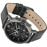  Shop Authentic Tommy Hilfiger Evan Black Dial Black Leather Strap Watch for Men - 1710395 - Luxxuri