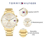  Shop Authentic Tommy Hilfiger Daniel White Dial Gold Steel Strap Watch for Men - 1710415 - Luxxuri