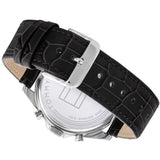 Shop Authentic Tommy Hilfiger Baker Chronograph Black Dial Black Leather Strap Watch For Men - 1710449 - Luxxuri