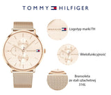 Shop Authentic Tommy Hilfiger Jenna Quartz Rose Gold Dial Rose Gold Mesh Bracelet Watch For Women - 1781944 - Luxxuri