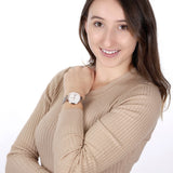  Shop Authentic Tommy Hilfiger Angela Quartz Silver Dial Brown Leather Strap Watch for Women - 1782125 - Luxxuri