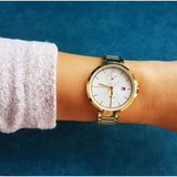  Shop Authentic Tommy Hilfiger Angela White Dial Gold Steel Strap Watch for Women - 1782128 - Luxxuri