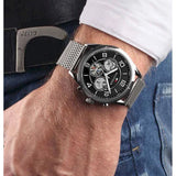  Shop Authentic Tommy Hilfiger Chronograph Black Dial Silver Mesh Bracelet Watch for Men - 1791292 - Luxxuri