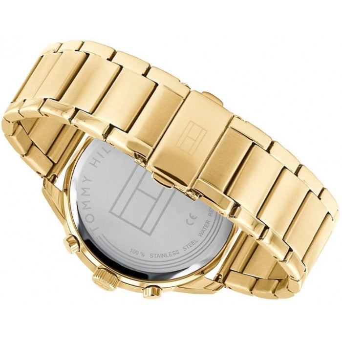  Shop Authentic Tommy Hilfiger Iconic Quartz White Dial Gold Steel Strap Watch for Men - 1791538 - Luxxuri