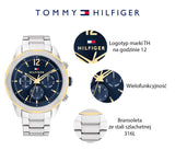  Shop Authentic Tommy Hilfiger Lars Chronograph Blue Dial Silver Steel Strap Watch For Men - 1792059 - Luxxuri