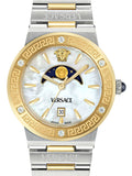  Shop Authentic Versace Greca Logo Moonphase Mother of Pearl Dial Two Tone Steel Strap Watch for Women - VE7G00524 - Luxxuri