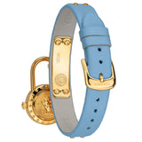  Shop Authentic Versace Medusa Lock Icon Quartz White Dial Blue Leather Strap Watch for Women - VEDW00419 - Luxxuri