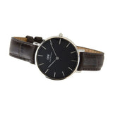  Shop Authentic Daniel Wellington Classic Petite York Black Dial Brown Leather Strap Watch For Women - DW00100182 - Luxxuri