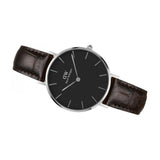  Shop Authentic Daniel Wellington Classic Petite York Black Dial Brown Leather Strap Watch For Women - DW00100182 - Luxxuri