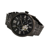  Shop Authentic Fossil Townsman Multi Function Mechanical Black Dial Black Steel Strap Watch for Men - ME3062 - Luxxuri