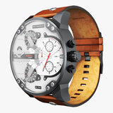  Shop Authentic Diesel Mr. Daddy 2.0 Chronograph Silver Dial Brown Leather Strap Watch For Men - DZ7394 - Luxxuri