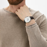  Shop Authentic Fossil Neutra Minimalist Moonphase Silver Dial Brown Leather Strap Watch for Men - FS5905 - Luxxuri