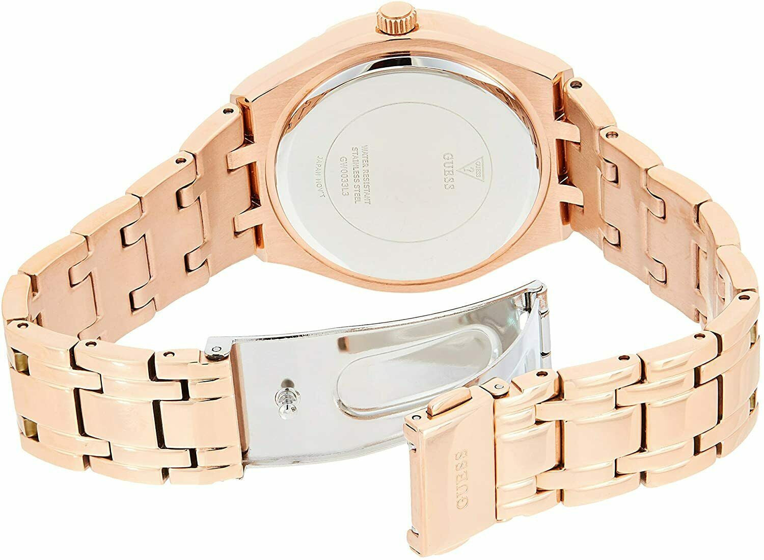  Shop Authentic Guess Cosmo Diamonds Silver Dial Rose Gold Steel Strap Watch For Women - GW0033L3 - Luxxuri